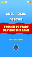 Cute Roses Rescue fast tap tap flappy fall games screenshot 1