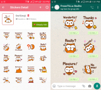🦉Cute Owl Stickers - WAStickerApp screenshot 2