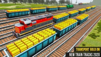 Gold Transporter Train 2020: Train Simulator Games screenshot 1