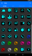 Flat Black and Cyan Icon Pack Free screenshot 22