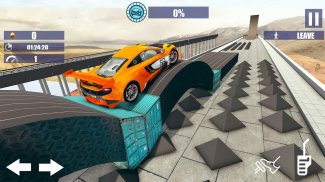 Trampoline Madness Crash - Beam Car Driving 3D screenshot 6