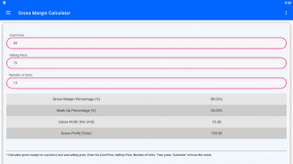 Calculadora de margen bruto screenshot 4