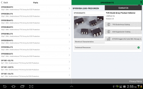 TVS Diode Array Part Selector screenshot 3