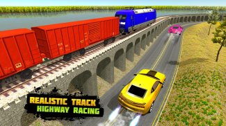 Train Racing 3d- Bus Vs Train screenshot 2