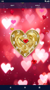 Love Hearts Clock Wallpaper screenshot 0