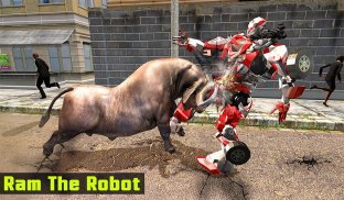 Super X Robot VS Angry Bull Attack Simulator screenshot 14