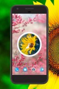 Sun Flower Clock Live Wallpaper screenshot 2