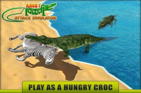 Wütend Crocodile Angriff Sim screenshot 0