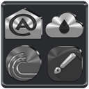 Black, Silver and Grey Icon Pack Free Icon