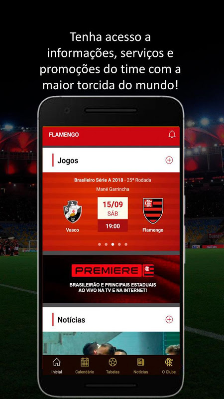 Baixe o APP da FlaTV+ para assistir os jogos do Flamengo no