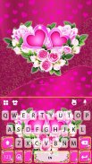 Pink Rose Flower tema do teclado screenshot 2