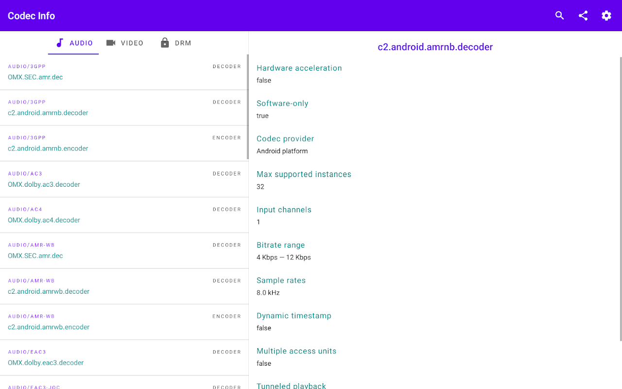 Codec Info - Загрузить APK для Android | Aptoide