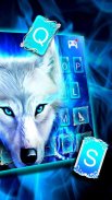 Tema Keyboard Blue Night Wolf screenshot 3