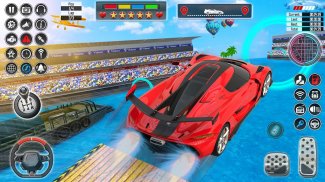 Water Car Stunt Racing 2019: juegos de acrobacias screenshot 0