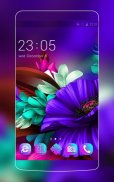 Ungu Mekar: Bunga peluncur untuk tema Samsung S6 screenshot 0
