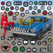 विध्वंस कार डर्बी स्टंट 2020: कार शूटिंग गेम screenshot 5