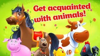 مزرعه حیوانات برای کودکان. بازی بچه ها. screenshot 3