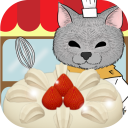 Cute cat's cake shop Icon