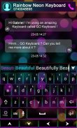 GO Keyboard Rainbow Neon Theme screenshot 2