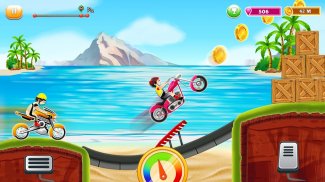 बच्चे बाइक हिल दौड़: नि: शुल्क मोटर साइकिल खेलों screenshot 7