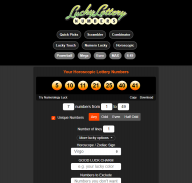 Lucky Lottery Number Generator screenshot 1