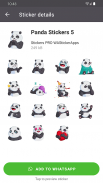Baru Panda pelekat yang lucu WAStickerApps screenshot 7