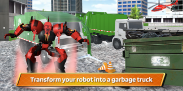 Garbage Truck Driving: Transformer Robot Cleaner screenshot 1