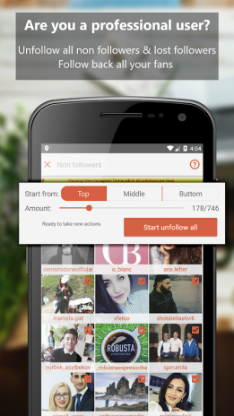 skrinshot unfollow pro for instagram 1 - rejtingi i dannye magazinov dlya prilozheniya unfollowers for instagram