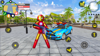 Iron Stickman Rope Hero War Gangstar OffRoad screenshot 1