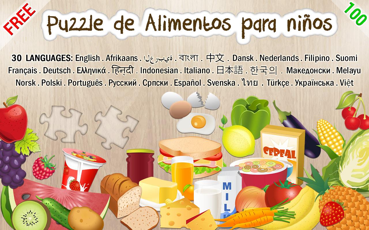 Puzzle de Alimentos para ni os Descargar APK