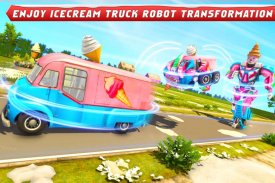 Ice Cream Robot Truck Game - Robot Transformation screenshot 7