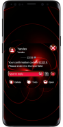 SMS Theme Sphere Red - black chat text message screenshot 3