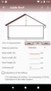 Calculation of roofs screenshot 1