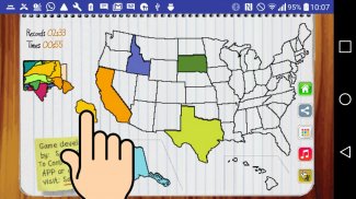 USA MAP 50 States Puzzle Game screenshot 1