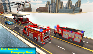 Heavy Ladder Fire Truck City Rescue 2019 screenshot 13
