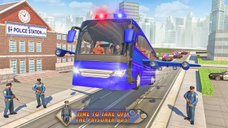 US Police Flying Prison Bus Criminal Transport 3D screenshot 1