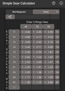 Simple Bike Gear Calculator screenshot 2