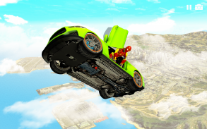 Superhero Car Racing Stunts Mega Jumping Game 2021 screenshot 2