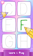 Learn Alphabets Coloring Book With Glitter screenshot 7