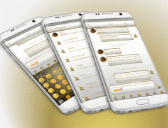 SMS Messages Frame White Gold Theme screenshot 2