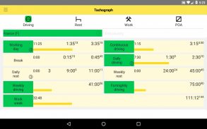 Tachograph - mobile assistant screenshot 1