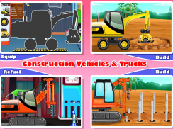 İnşaat araçları ve kamyonlar - Çocuk Oyunları screenshot 1