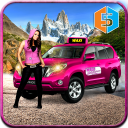 Pink Taxi Driving Game 3D Icon