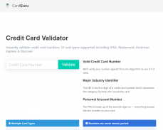 Credit Card Validator - CardGu screenshot 1