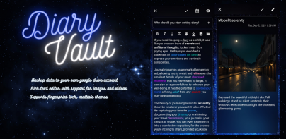 DiaryVault: diary with backup