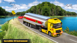 Oil Tanker Offroad Cargo Truck Transport Drive 3D screenshot 3