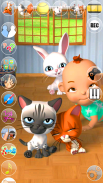 الحديث 3 أصدقاء القطط والأرنب screenshot 6