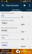 Pipe Diameter Calculator screenshot 0