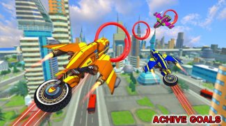 Flying Robot Motor Bike Game screenshot 2