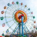 Theme Park Fun Swings Ride Icon